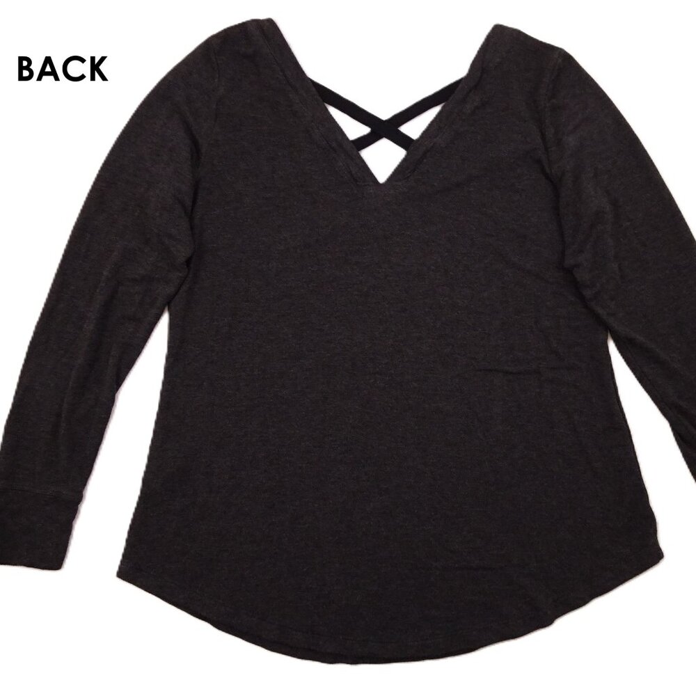 Sexy! Cabi Cross Back Sweatshirt Medium Tunic Shirt Charcoal 94.00 Gray Comfy M